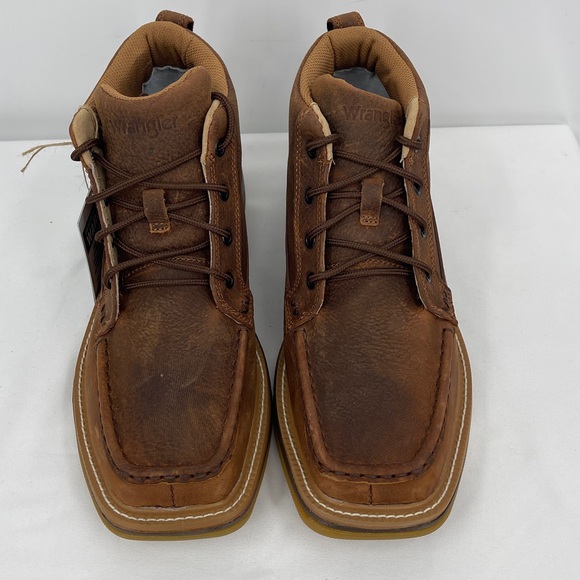 Wrangler Brown Leather Chukka Moc-Toe Boots MENS SIZE 8M NWT main image 7